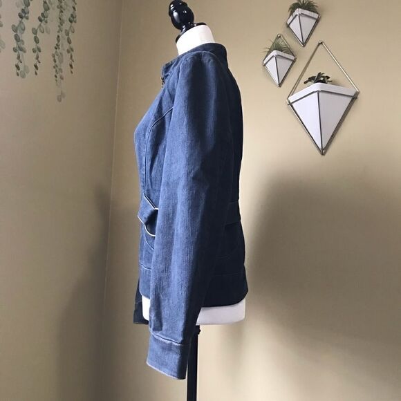 Jessica Dark Denim Bomber Jacket - Picture 3 of 6